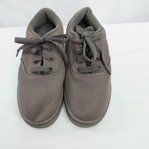 Heelys Kids Gray Brown  Canvas Skate Sneaker Youth  Size 3 - Picture 2 of 12